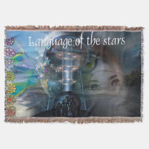 Illustrated visionary graphics wrapping paper medi throw blanket