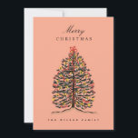 Illustrated Watercolor Victorian Christmas Tree Holiday Card<br><div class="desc">Customise with your  message for the holiday season. Original illustration by Becky Nimoy. Add a photo on the back or a message.</div>