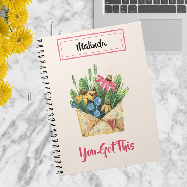 Illustrated Watercolor, You Got This, Spiral Notebook (Creator Uploaded)