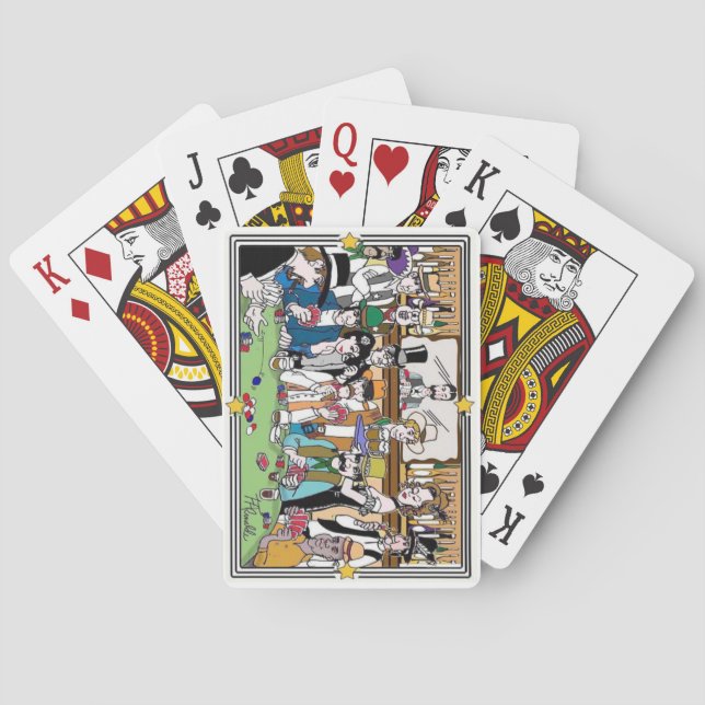 Illustrated "Wild West Poker Game" Bicycle playing Playing Cards (Back)