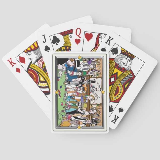 Illustrated "Wild West Poker Game" playing cards (Back)