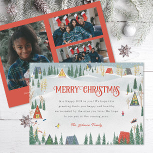 Illustrated Winter Scene Multi-Photo Holiday Card