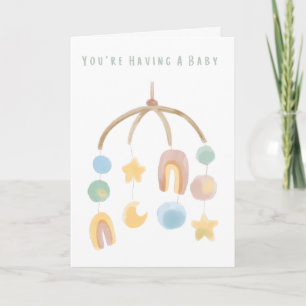 Illustrated You're Having a Baby Congratulations Card