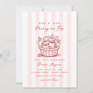 illustration baby shower Tea Doodle Invitation