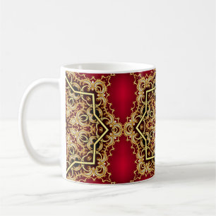 illustration background frame with pearl and gold( coffee mug