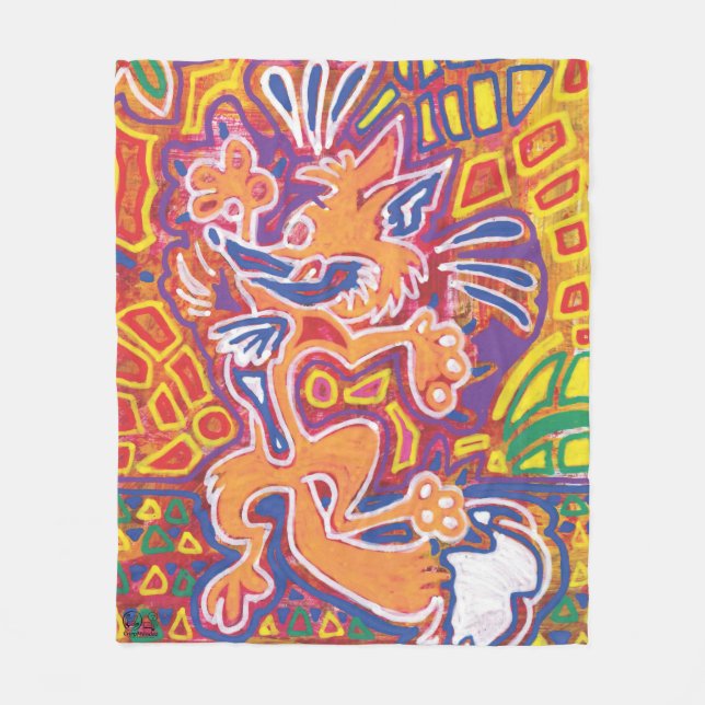 Illustration by Mola2 Fleece Blanket (Front)
