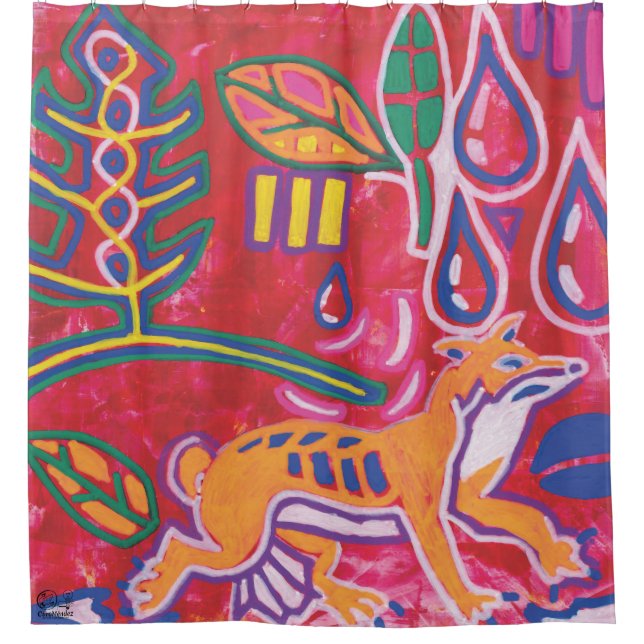Illustration by Mola6 Shower Curtain (Front)