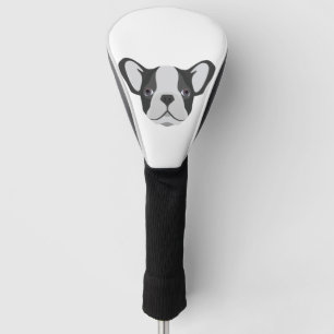 Illustration cute French Bulldog Golf Head Cover