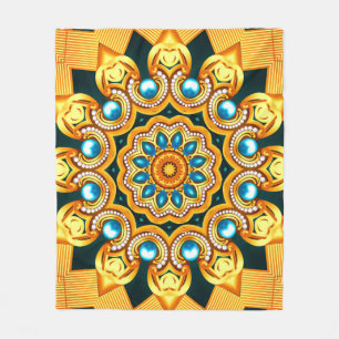 illustration decorative background frame with patt fleece blanket