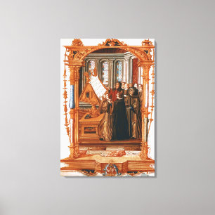 Illustration  depicting  choir singing the canvas print