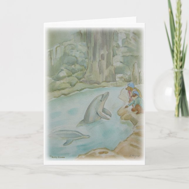 ILLUSTRATION -- 'Dolphin' Greeting Card (Front)