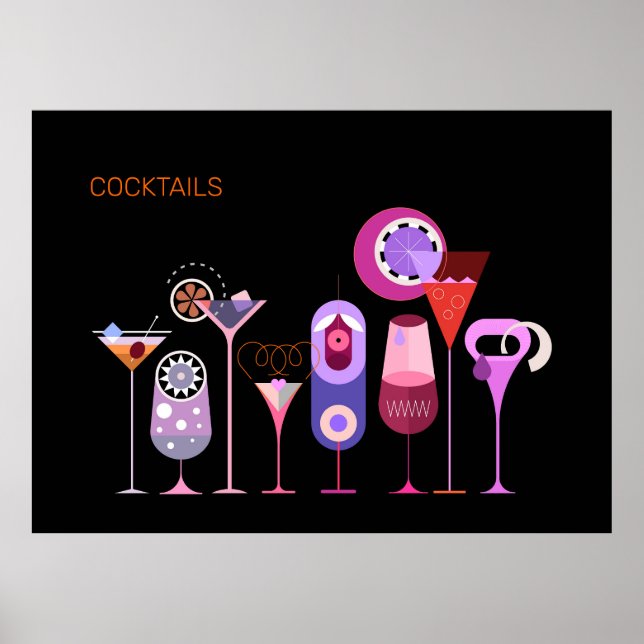 Illustration Drink Party Poster (Front)