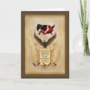Illustration - Eagle - USA -  Achievement - Award Card