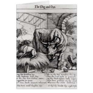 Illustration for 'The Dog and the Ox'