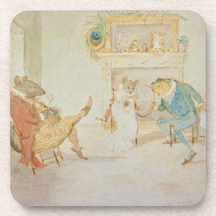 Illustration from 'A Frog He Would a Wooing Go' Coaster
