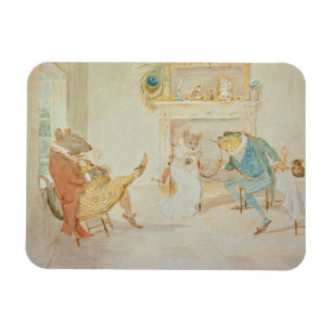 Illustration from 'A Frog He Would a Wooing Go' Magnet