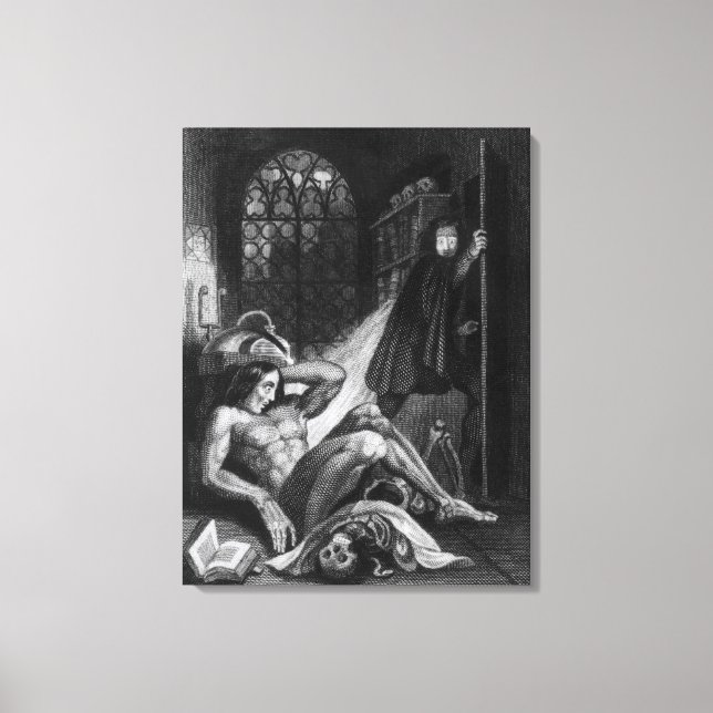 Illustration from 'Frankenstein' Canvas Print (Front)