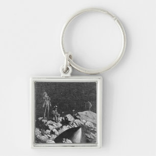 Illustration from 'From the Earth to the Moon' Key Ring