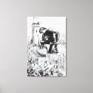 Illustration from 'Gulliver's Travels' Canvas Print
