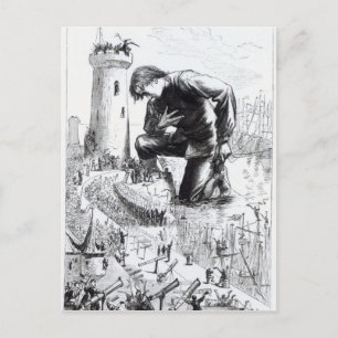 Illustration from 'Gulliver's Travels' Postcard