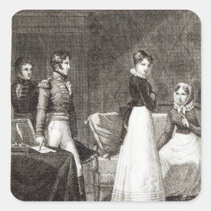 illustration from 'La Famille Elliot' Square Sticker