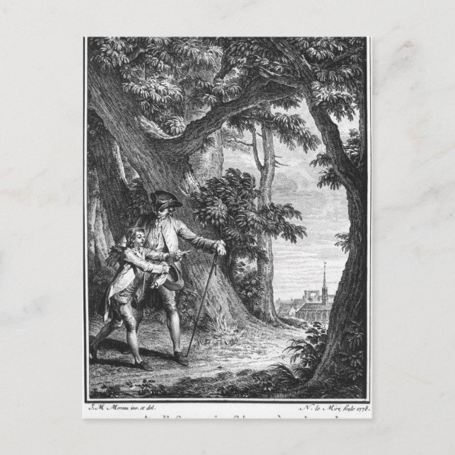 Illustration from 'L'Emile' Postcard (Front)