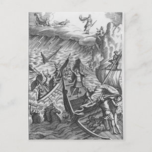Illustration from 'The Aeneid' by Virgil Postcard