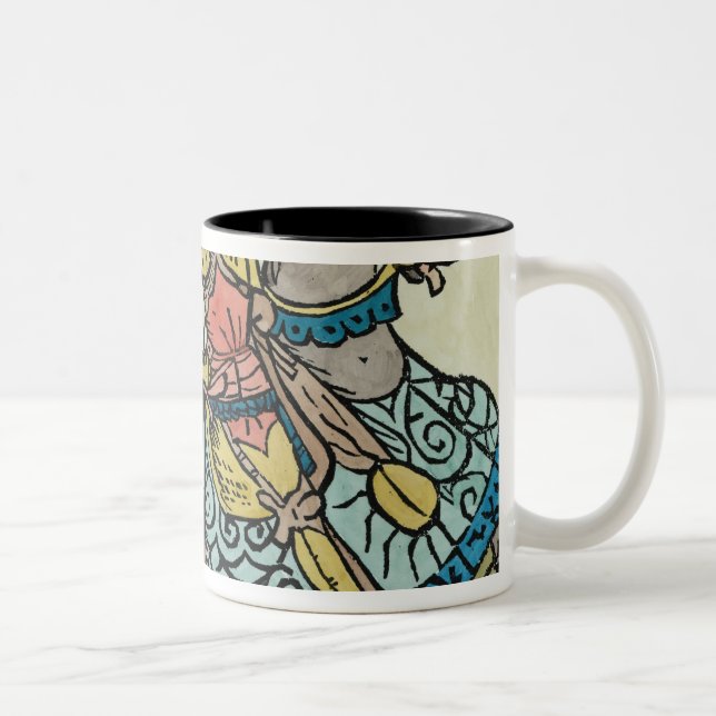 Illustration from 'The Canterbury Tales' Two-Tone Coffee Mug (Right)
