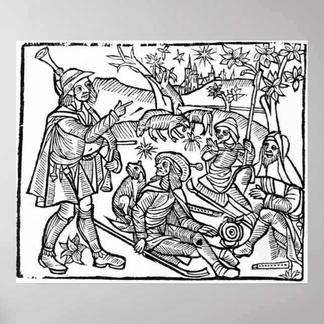 Illustration from the 'Kalendar of Shepherds' Poster (Front)