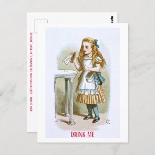Illustration from The Nursery Alice - Drink Me Postcard