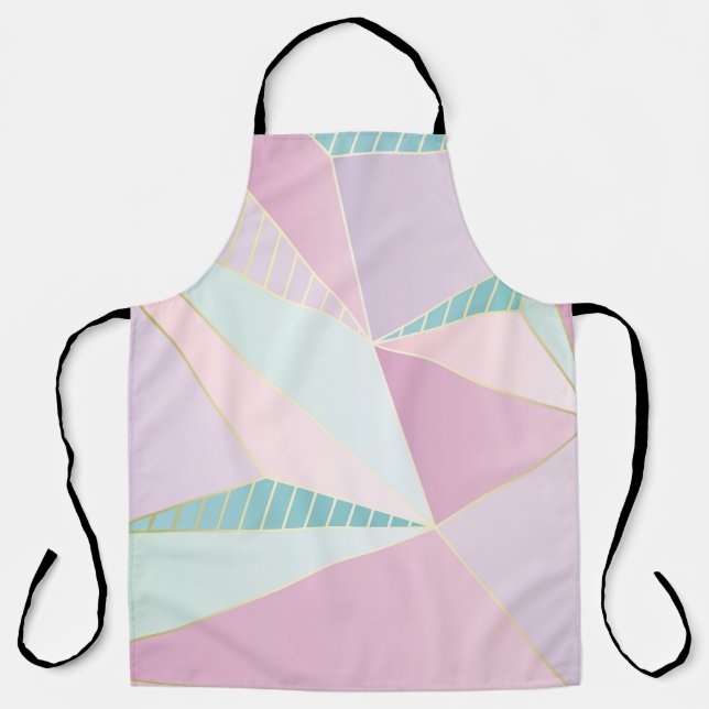 (illustration) gold line background, abstract arti apron (Front)