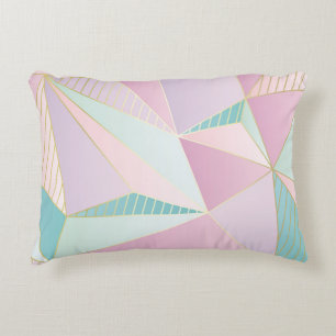 (illustration) gold line background, abstract arti decorative cushion