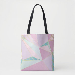 (illustration) gold line background, abstract arti tote bag