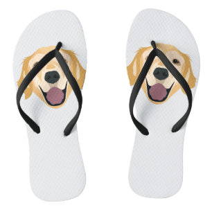Illustration Golden Retriever Jandals