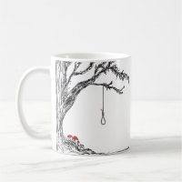 Illustration hangman's noose & mushrooms