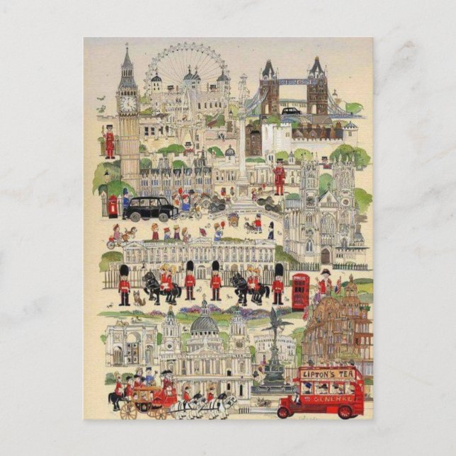 Illustration Londres Postcard (Front)