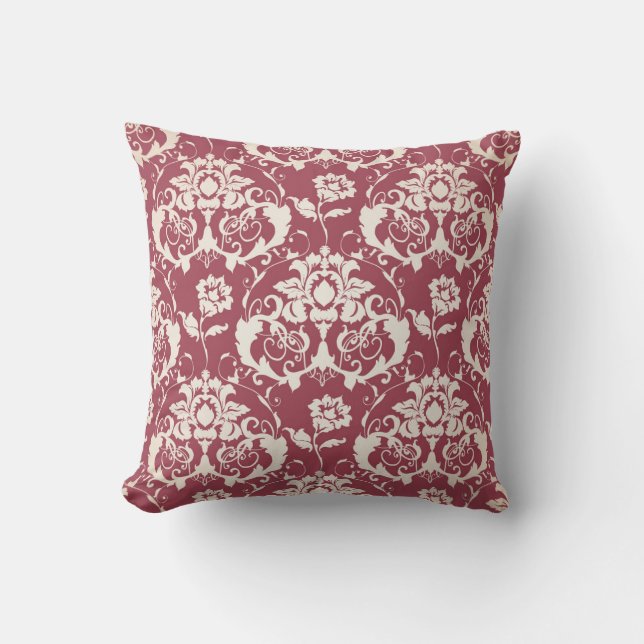 Illustration. Luxury texture. Baroque, Damask seam Cushion (Front)