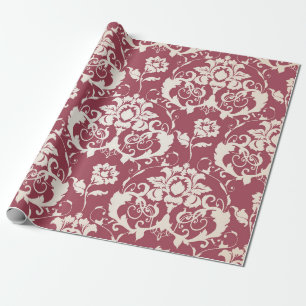 Illustration. Luxury texture. Baroque, Damask seam Wrapping Paper