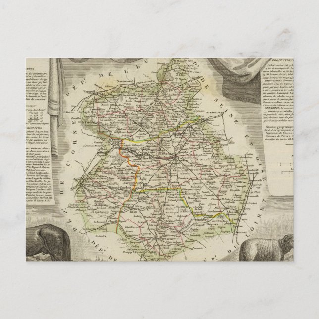 Illustration maps postcard (Front)