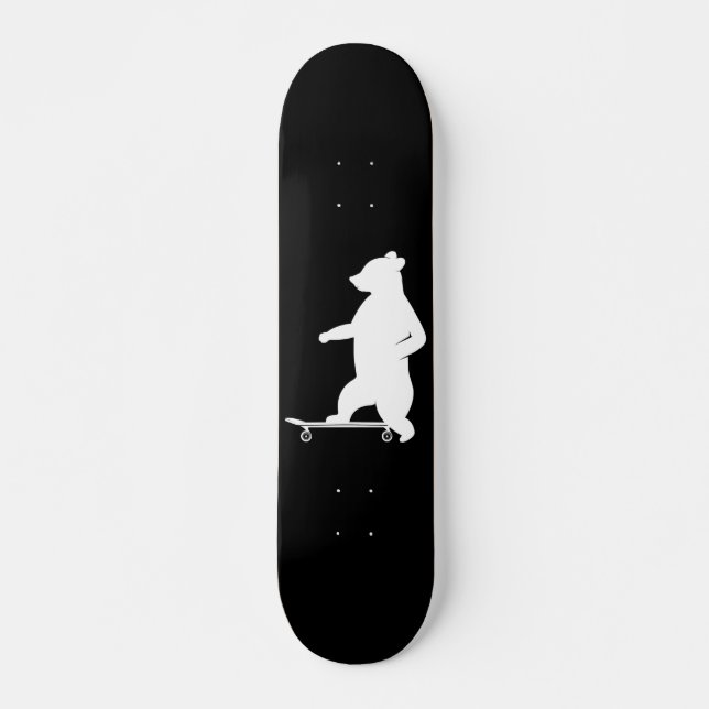 Illustration of a bear riding a skateboard (Front)
