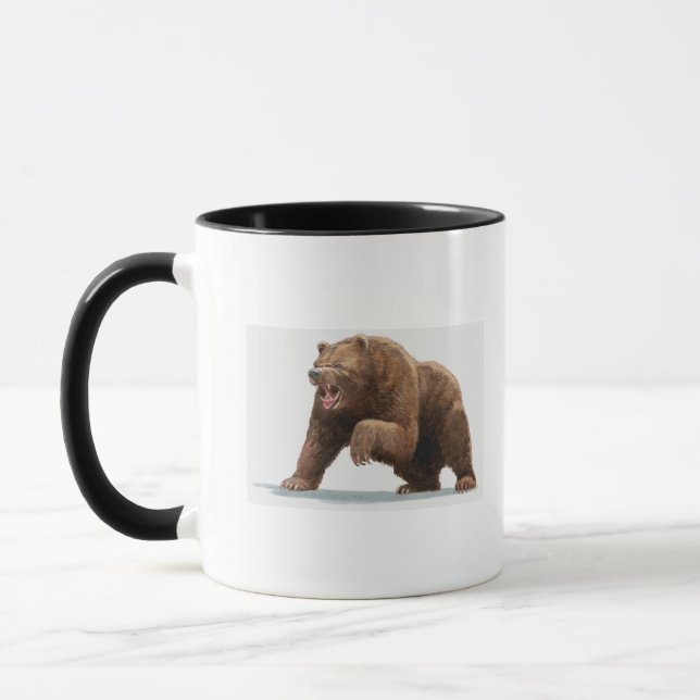 Illustration of a Brown bear Mug (Left)