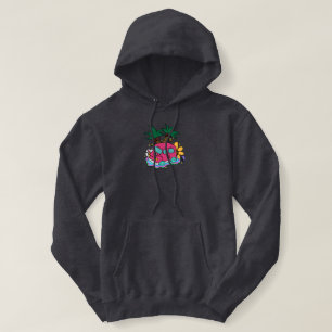 Illustration of a car with flowers and insects. hoodie