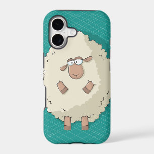 Illustration of a cute and funny giant sheep