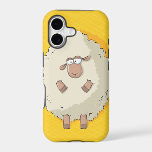 Illustration of a cute and funny giant sheep