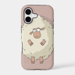 Illustration of a cute and funny giant sheep