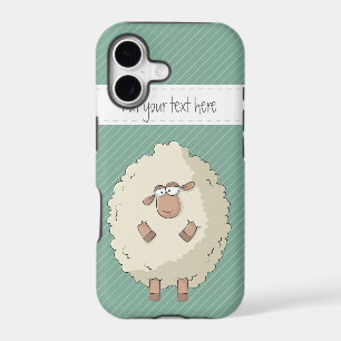 Illustration of a cute and funny giant sheep
