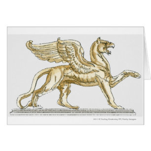 Illustration of a griffin statue