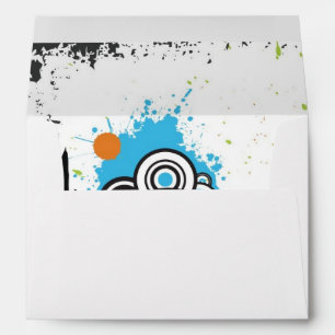 Illustration of a grungy cityscape envelopes