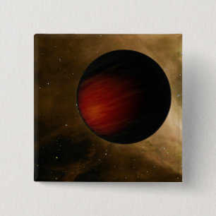 Illustration of a hot Jupiter called HD 149026b 15 Cm Square Badge