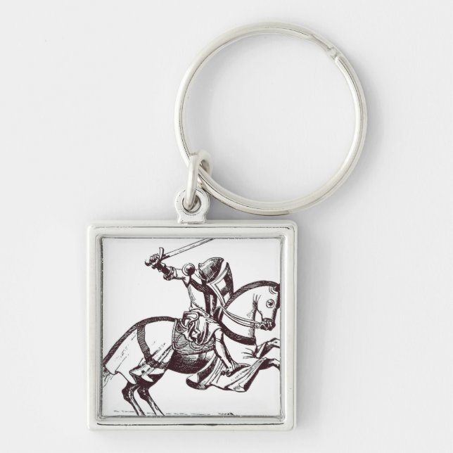 Illustration of a Knight Templar Key Ring (Front)